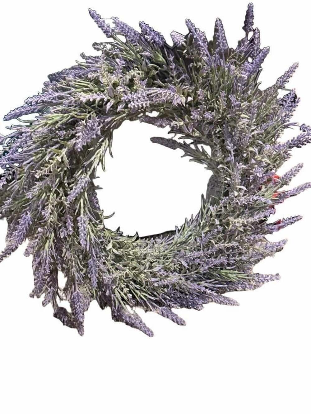 Artificial Lavender Wreath with Metal Milk Can Vase Decor Set